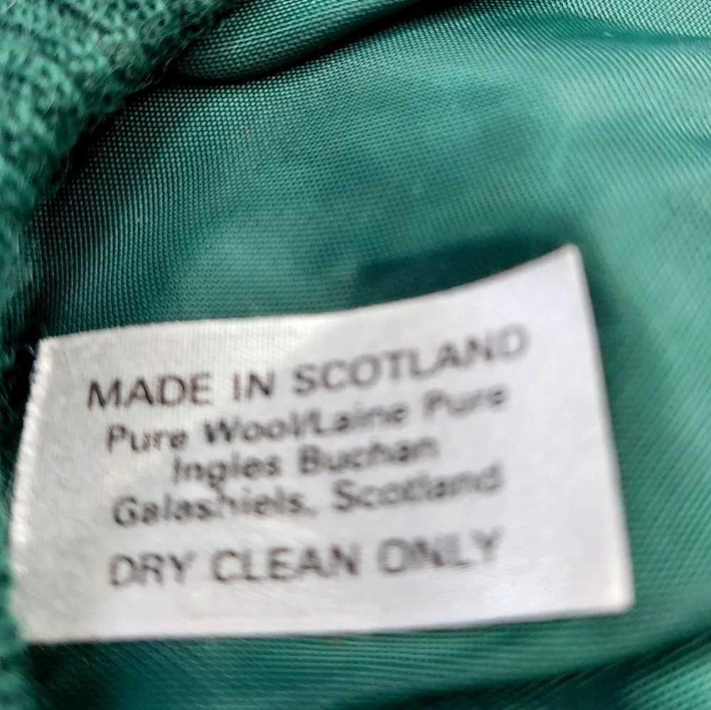 VTG Scottish Tam O'Shanter Beret Pom Pom Plaid 100% Wool Lined Made in Scotland - Picture 16 of 16